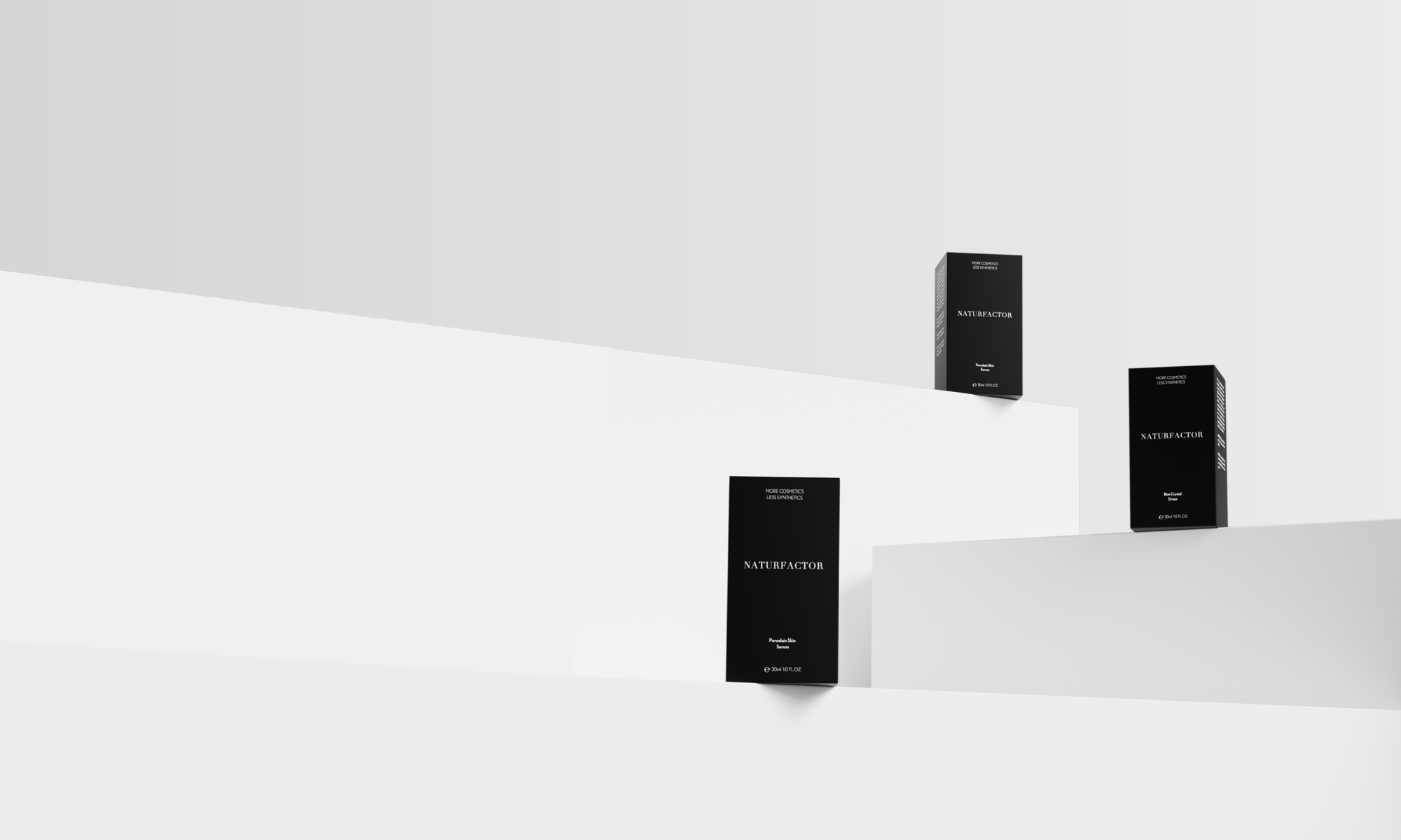 Naturfactor Product Packaging on a Podest