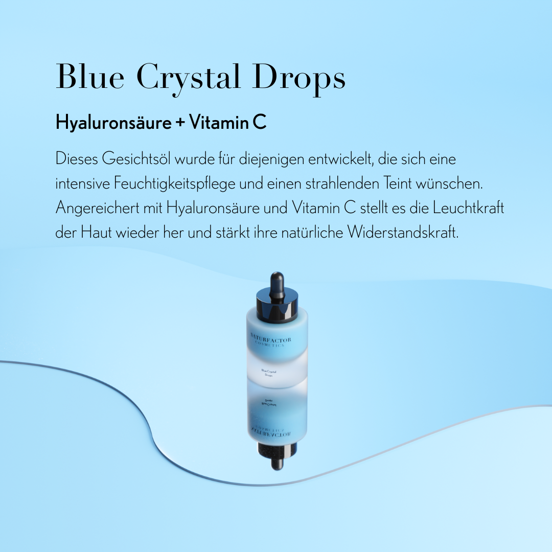 Blaue Kristalltropfen